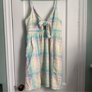 NWT- Fit & Flare Tie-Front Smocked Printed
Mini Cami Dress - Size: Small